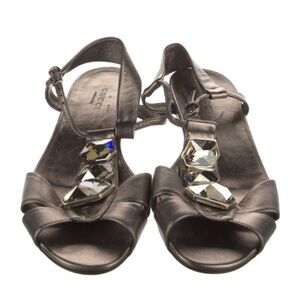 Gucci Black Sandals with Crystal Accents